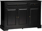 Black Buffet Cabinet With Drawers And Adjustable Shelves