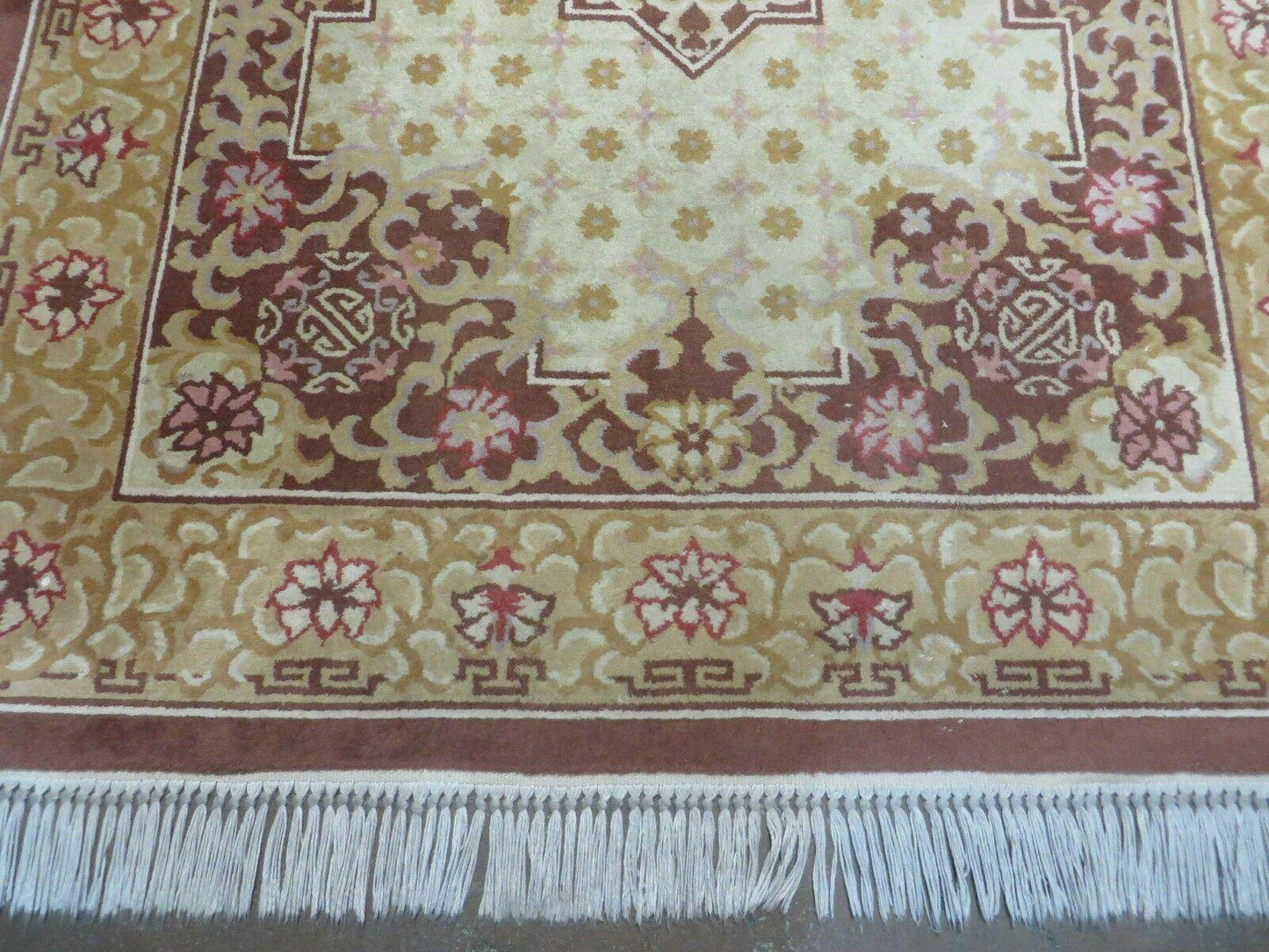 4' X 6' Antique Handmade Chinese Art Deco Nichols Wool Rug # 80