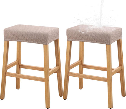 Rectangular Bar Stool Covers 2 Pack Waterproof Stretch
