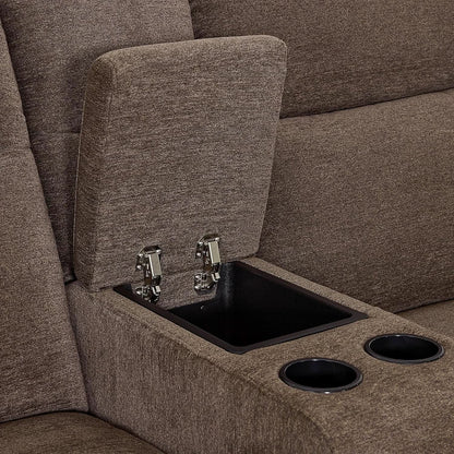 78 Inch Wall Hugger Power Loveseat USB Ports Dark Brown