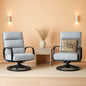 3 Piece Patio Bistro Set With Swivel Glider Chairs Table