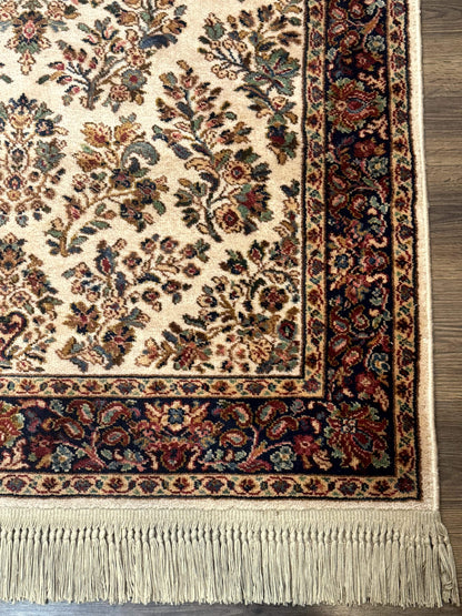 4x6 Karastan Rug Ivory Sarouk #760, Wool Vintage Original 700 Series