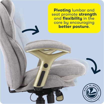 Ergonomic Executive Office Chair With Motion Technology Gray