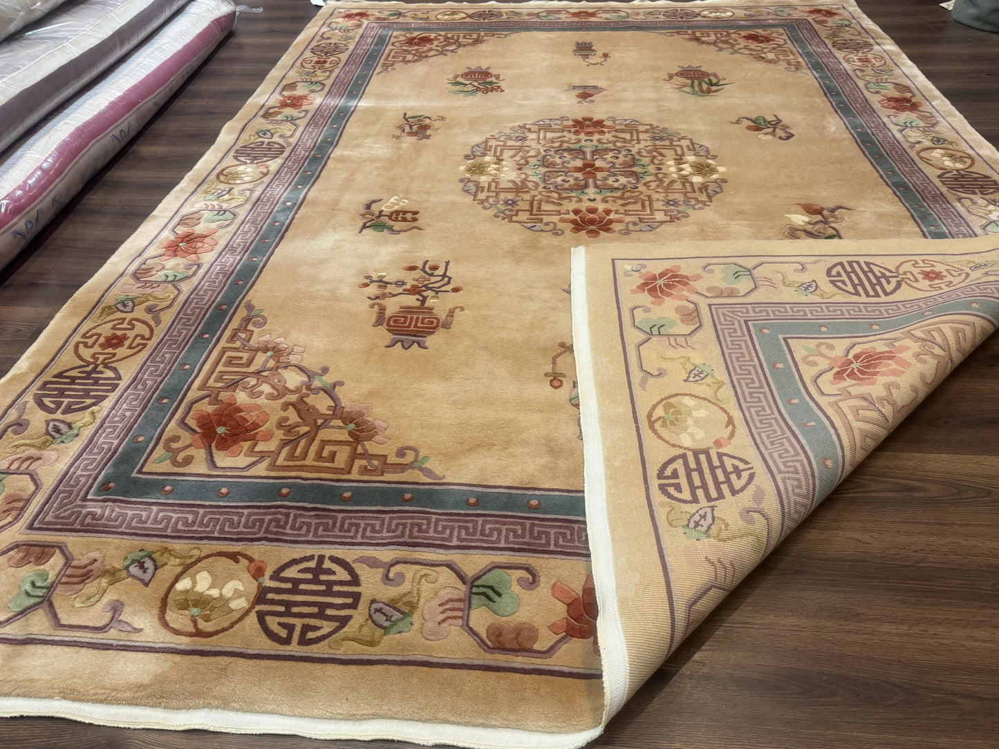 Chinese Wool Rug 8x12, Chinese 90 Line Rug