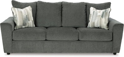 Gray Upholstered Casual Sofa With Flared Arms Modern