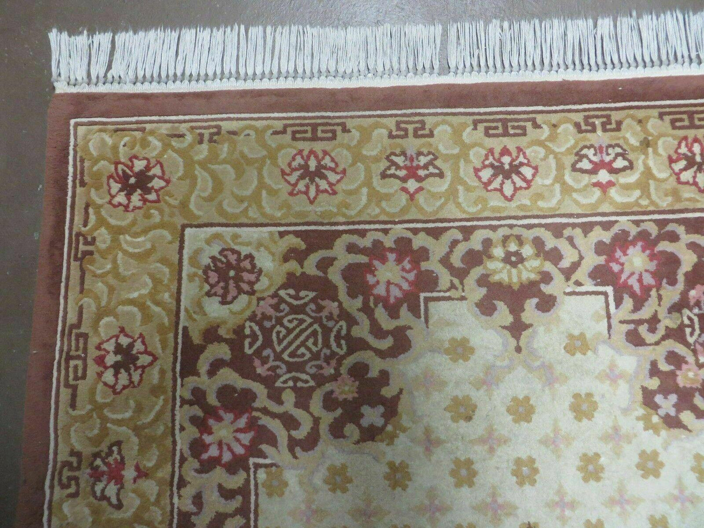 4' X 6' Antique Handmade Chinese Art Deco Nichols Wool Rug # 80