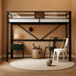Twin Loft Bed With Ladder And Guard Rail In Rustic Style