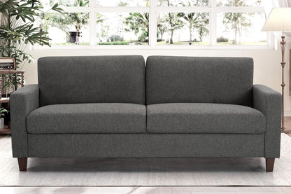 Miles 2 Piece Couch And Loveseat Set With Reversible Pillows Grey