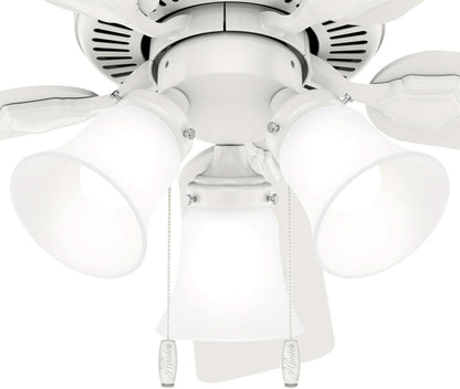44 Inch Indoor Ceiling Fan With LED Lights Quiet Motor