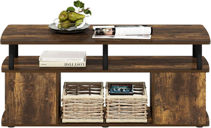 TV Stand For 50 Inch TVs Amber Pine Black Rustic Modern