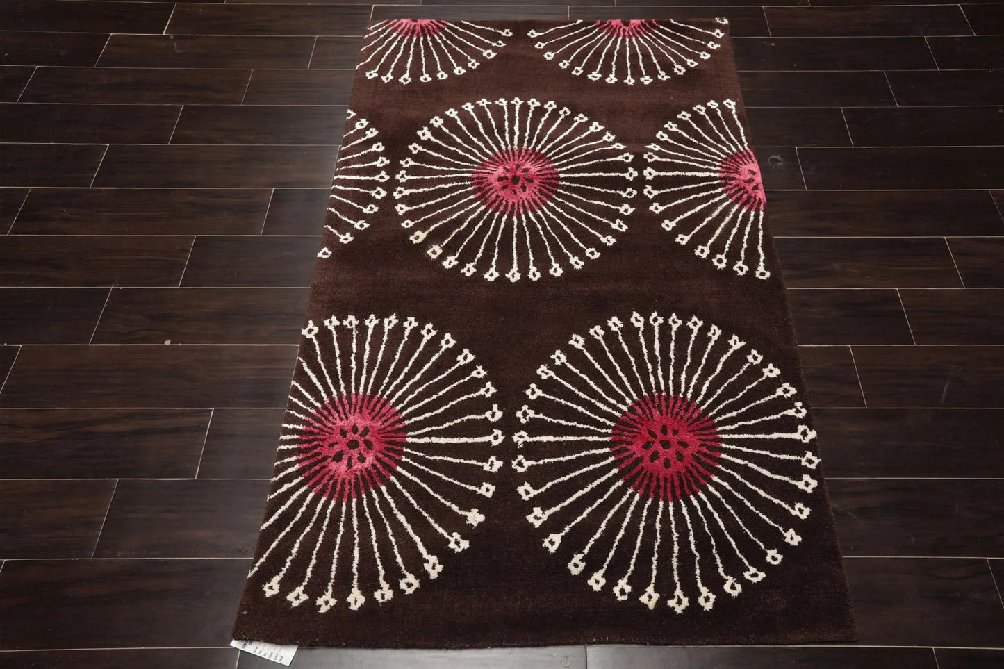 LoomBloom Multi Size Brown Hand Tufted Transitional Floral Wool and Faux Silk Oriental Area Rug