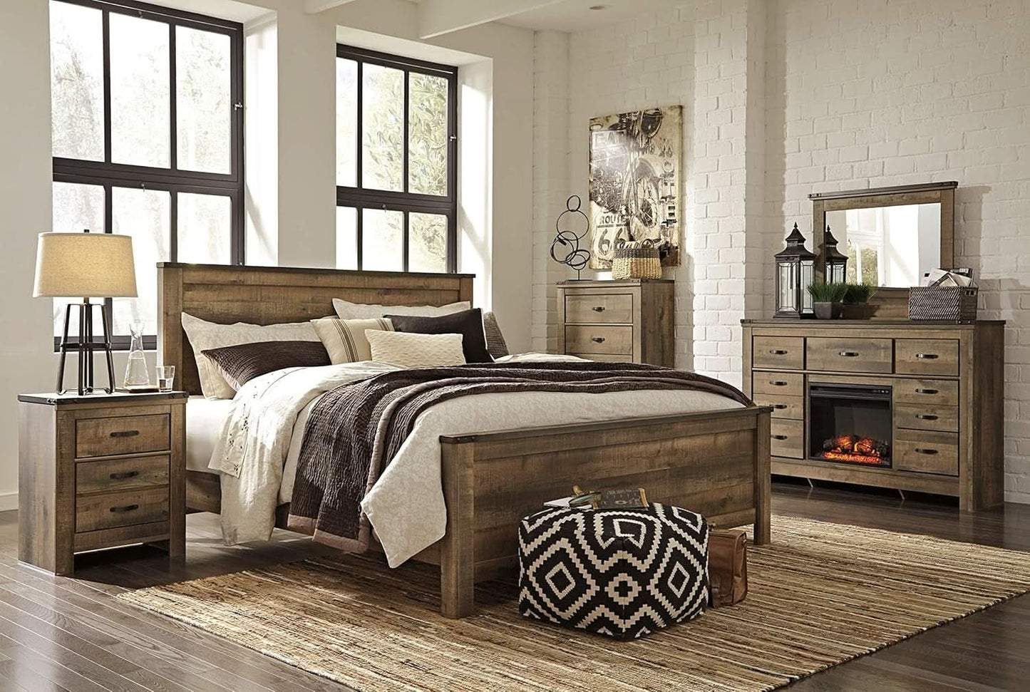Rustic King Headboard with Charming Plank Details