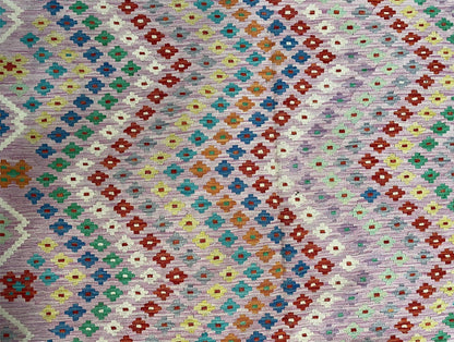 Pink Kilim Rug 6x8 Colorful Turkish Kilim Rug 6 x 8 Flat Weave Kilim Playful Kilim Multicolor Anatolian Chobi New Kilim