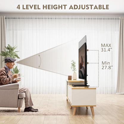 Universal Swivel TV Stand For 32 To 65 Inch TVs With 80 Degree Swivel