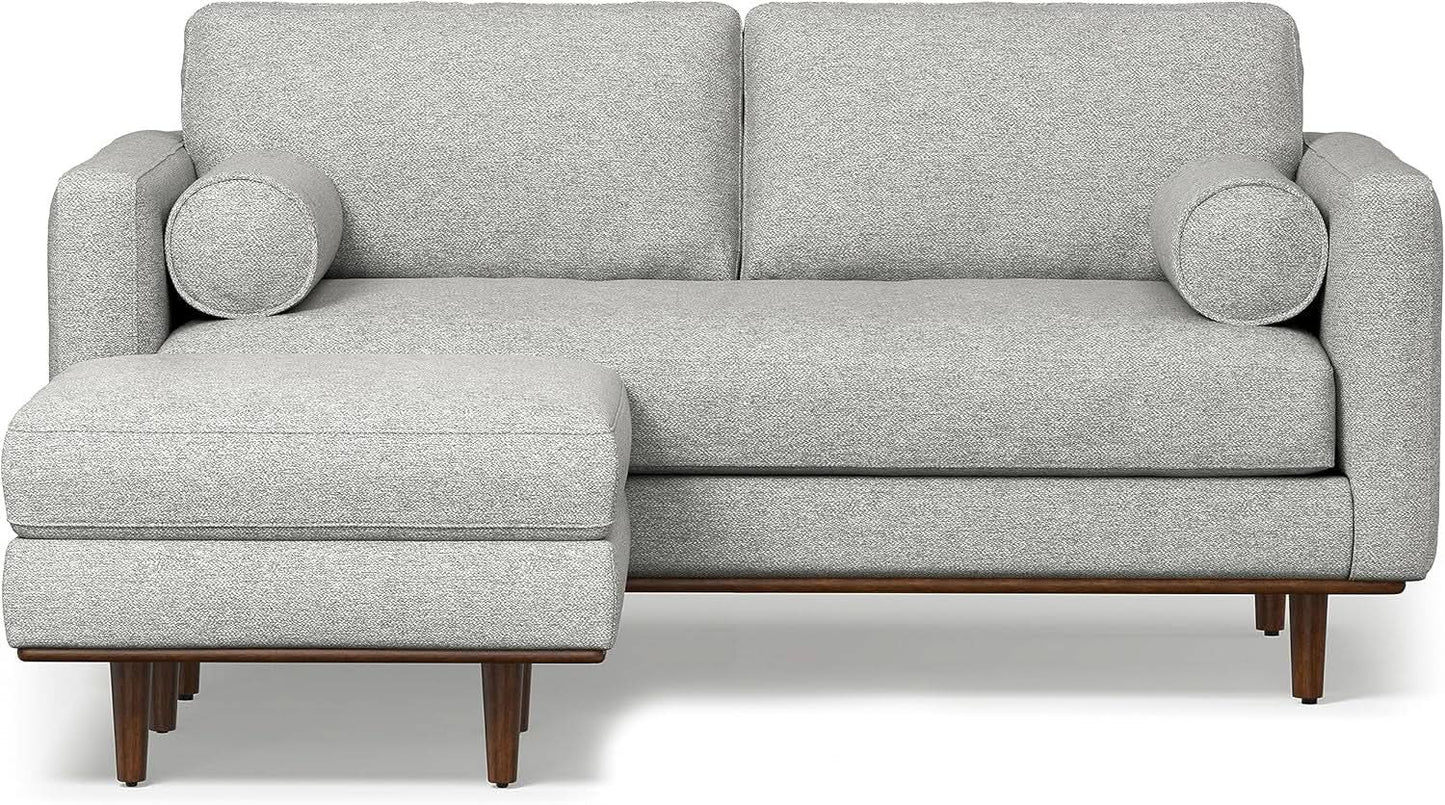 Morrison 72 Inch Mid Century Modern Sofa Set Mist Grey