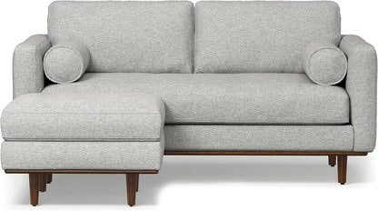 Morrison 72 Inch Mid Century Modern Sofa Set Mist Grey