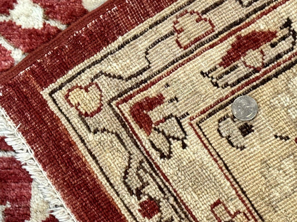 Pakistani Chobi Rug 8x10, Red, Handmade