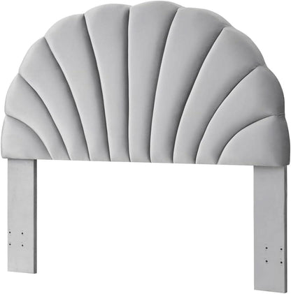 Crown Design Velvet Headboard for Elegant Bedroom Decor