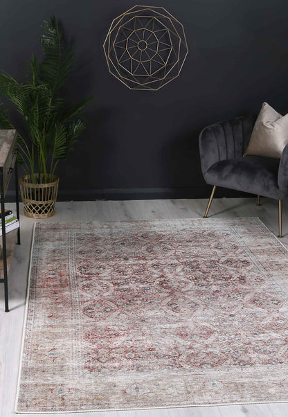 Distressed Vintage Levent Area in Beige Rug