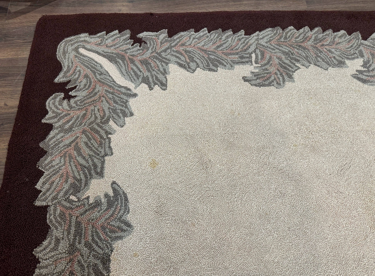 Palace Size American Hooked Rug 11x20 Aubusson Style Ivory