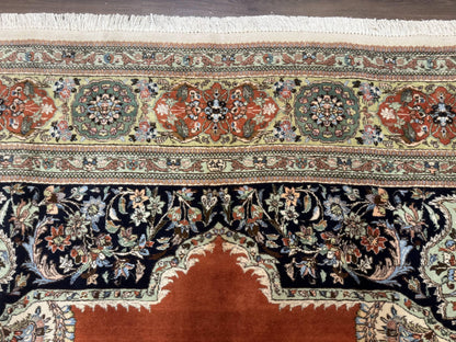 Persian Rug 11x13, Semi Open Field, Soft Wool Pile, Vintage Persian Carpet, Persian Tabriz Tabatabai