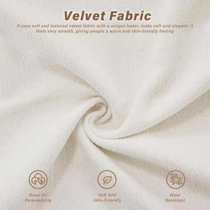 White Velvet Pet Hair Resistant Modular Recliner Sofa