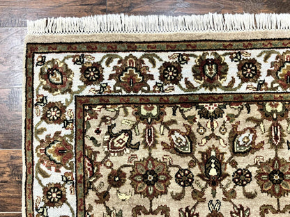 Pak Persian Rug 4x6, Floral Allover Vintage Oriental Carpet, Handmade Wool Rug