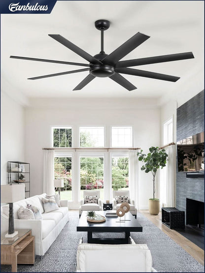 65 Inch Ceiling Fan With Remote Control No Light Indoor Outdoor