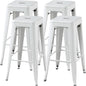 30 Inch Stacking Metal Bar Stool Indoor Outdoor Use
