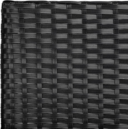 3 Piece Outdoor PE Rattan Wicker Patio Furniture Set With Soft Cushions And Glass Coffee Table