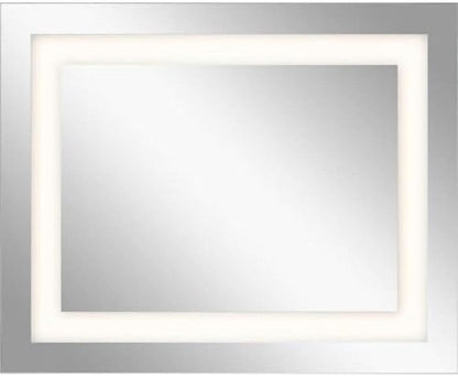 LED Backlit Mirror Chrome 30x24 Inch Vanity Mirror