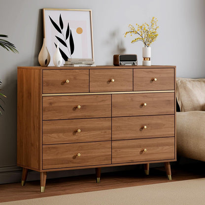 Dark Espresso Storage Cabinet Dresser With Anti Tip