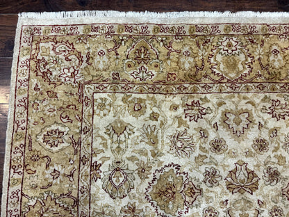 Turkish Oushak Rug 6x9, Vintage, Beige