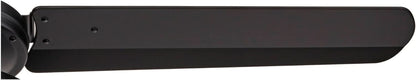 Matte Black Ceiling Fan 52 Inch With Integrated LED Remote