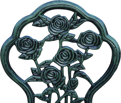 Cast Aluminum Conversation Set Antique Green Patio