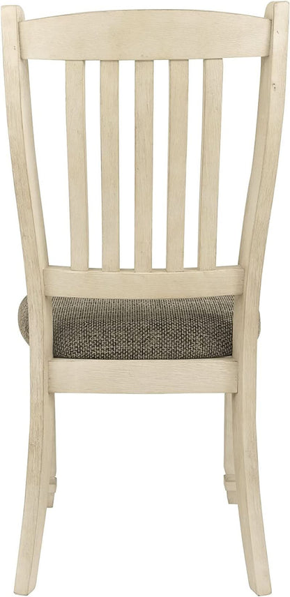 20 Inch Upholstered Dining Chair Antique White Set Of 2