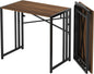35 Inch Folding Computer Desk For Small Spaces Mahogany