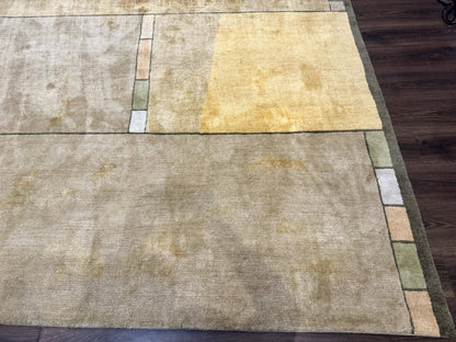 Tufenkian Tibetan Rug 12x16, Handmade Wool Modern Area Rug, Palace Size Carpet