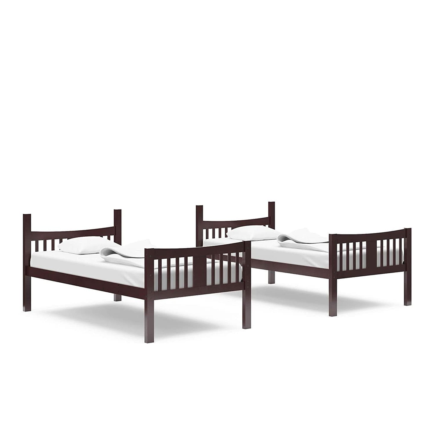 Espresso Twin Over Twin Bunk Bed GREENGUARD Gold Certified
