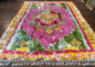 Colorful Shag Rug 8x10, Fuchsia and Multicolor