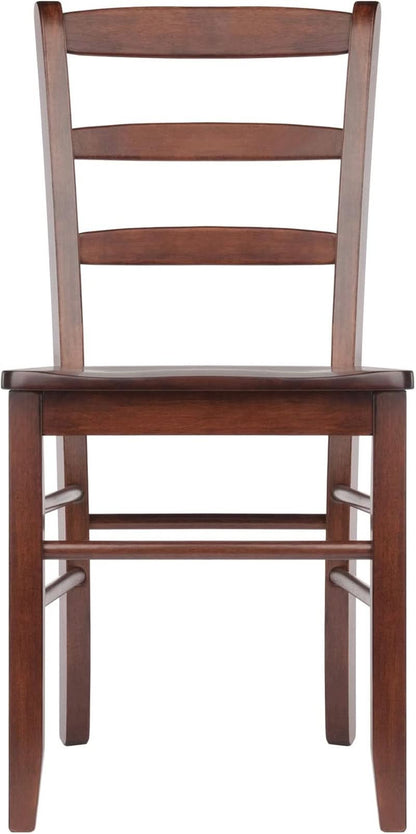Walnut Ladder-Back Dining Chair Set for Dining Room