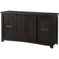 Espresso TV Stand With Sliding Barn Doors Solid Pine