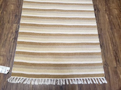 Striped Runner Rug, Flatweave Runner Rug, Hallway Runner, 15 ft Carpet Runner for Hall, Earth Tone Colors, Handmade Hand Woven Farmhouse Rug
