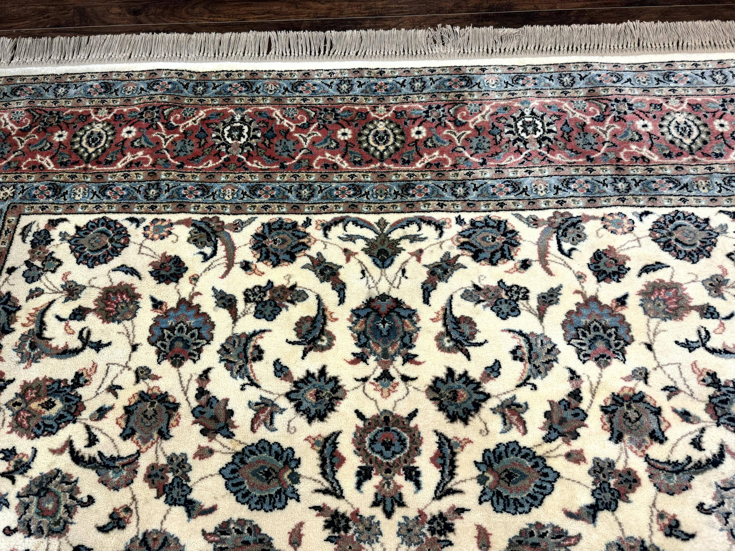 Karastan Rug 8.8 x 12, Ivory Rose Ka'shan #768, Wool Pile Karastan Carpet, Original 700 Series, Rare, Discontinued, Vintage