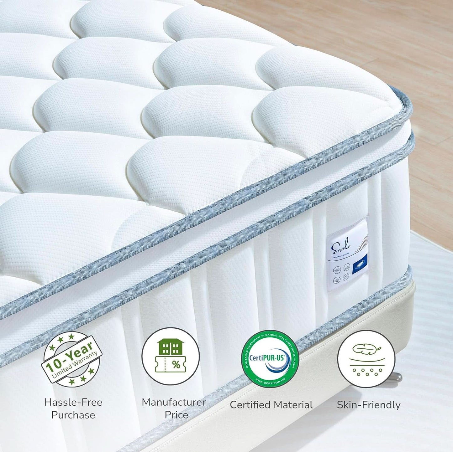 Full Size Cooling Gel Memory Foam Mattress Pocket Springs