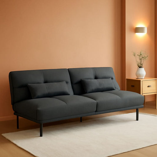 68 Inch Convertible Futon Sofa Bed With Adjustable Backrest