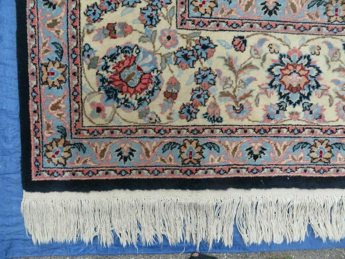 10' X 14' Vintage Handmade India Wool Hand Knotted Carpet Rug Organic Dyes Nice