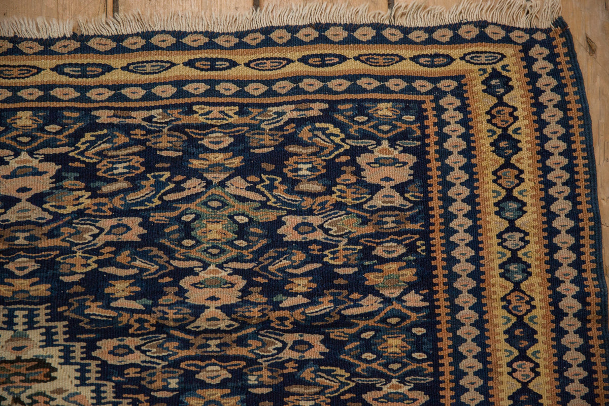 3.5x5 Antique Senneh Kilim Rug