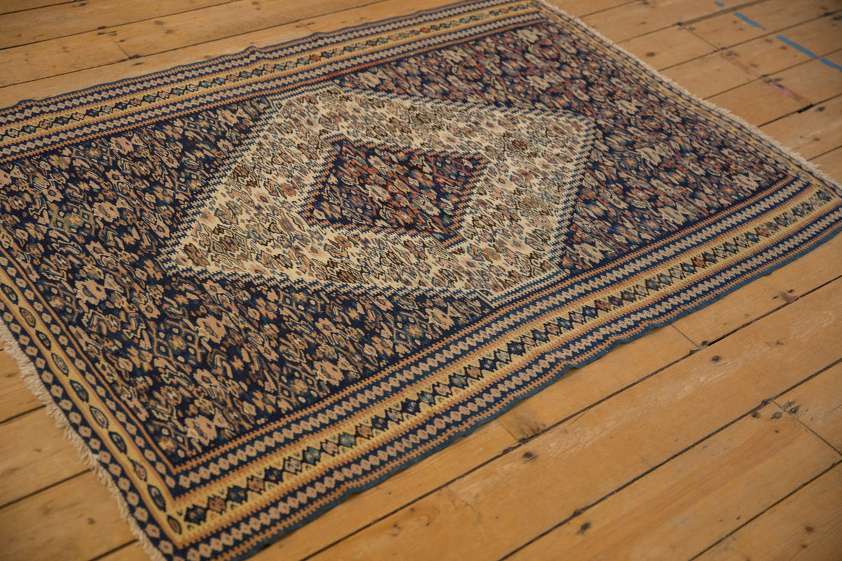 3.5x5 Antique Senneh Kilim Rug