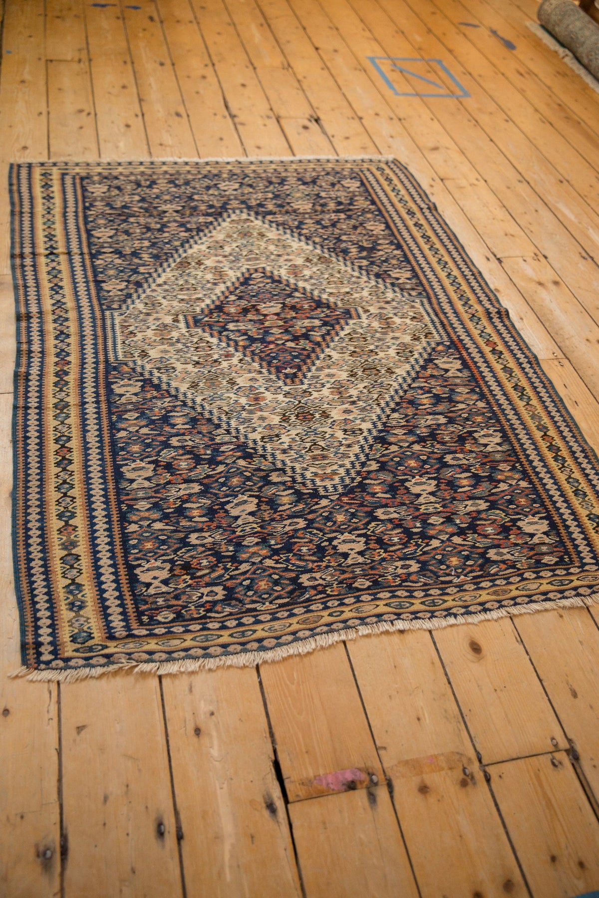 3.5x5 Antique Senneh Kilim Rug